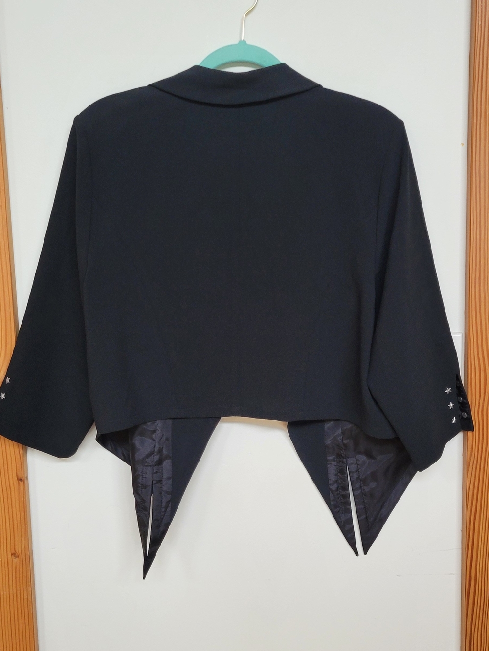 Mblm Black Draped Open-Front Blazer - Picture 4 of 4